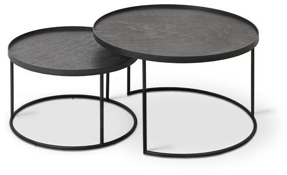 Ethnicraft Круглый деревянный журнальный столик для гостиной  20329, 20726  - Вид №3