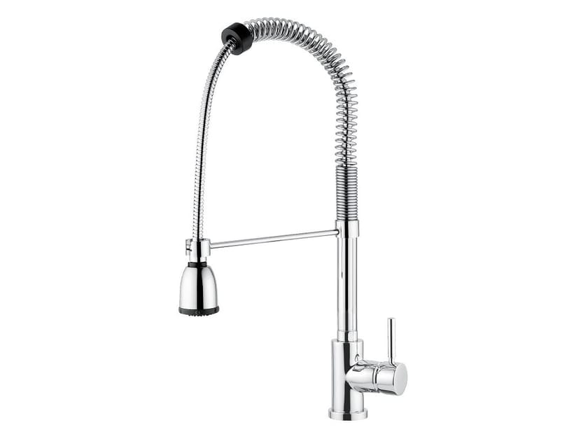 Смеситель для кухни из хромированной латуни со съемным ручным душем Bugnatese Kobuk ARCH-00127350