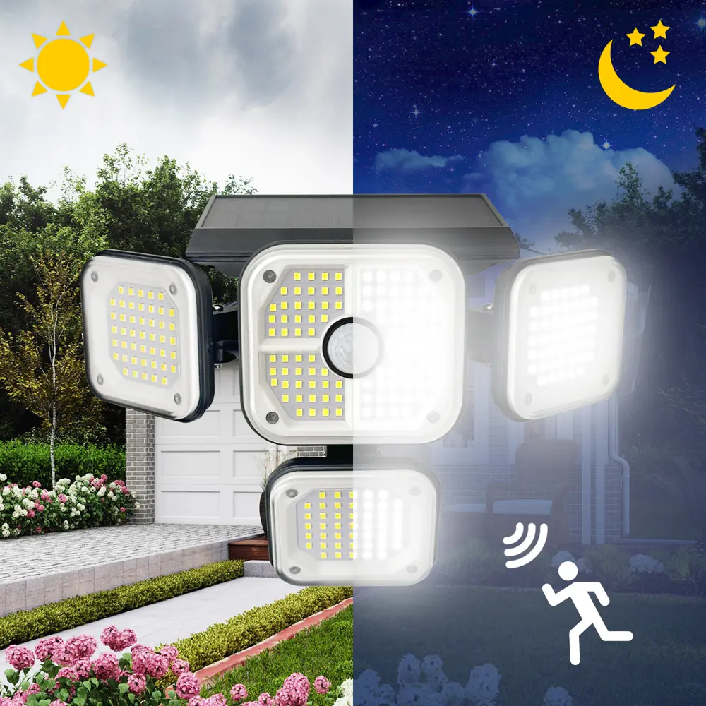 Светильник светодиодный уличный Duwi Solar LED PRO на солнечных батареях с ДУ 50Вт 6500К 1000Лм IP65 датчик движения черный STLM-2182937 - Вид №2