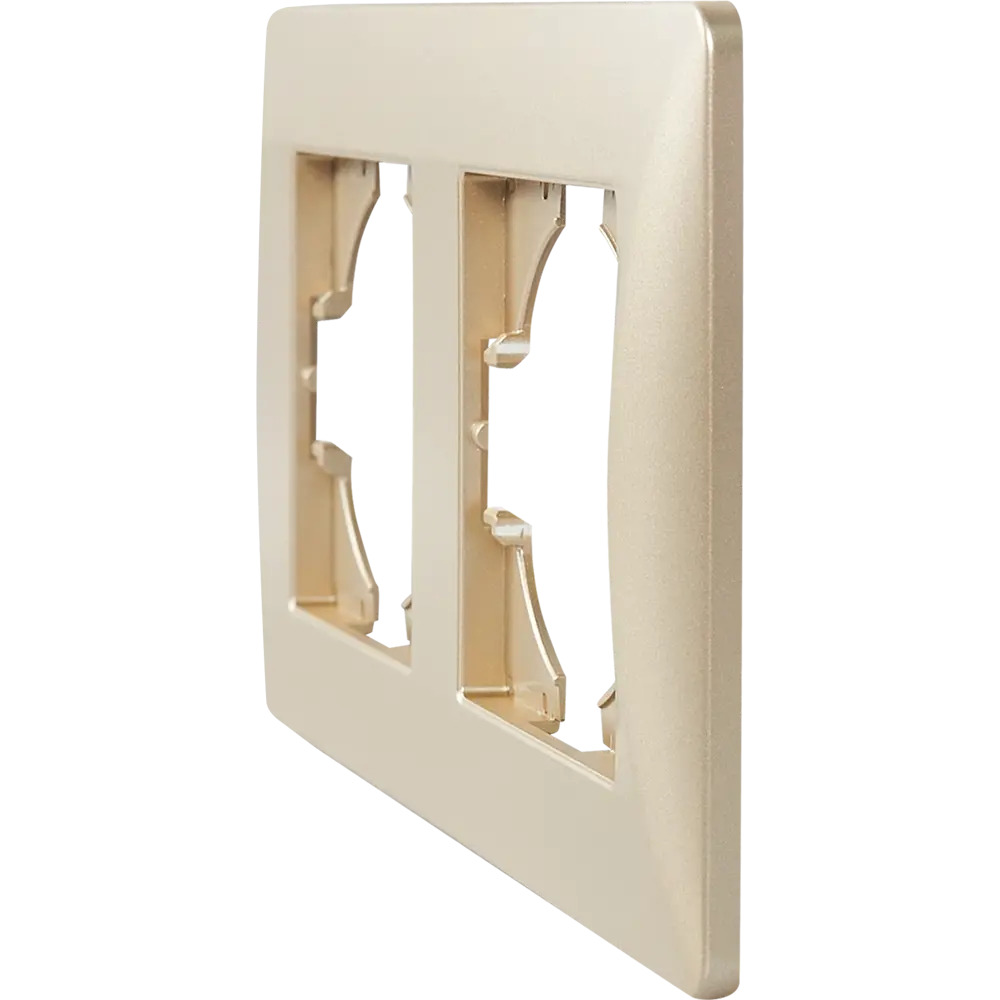 Рамка GUSI Electric для розеток и выключателей на 2 поста, цвет шампань 83865115 Ugra STLM-0045259 - Вид №2