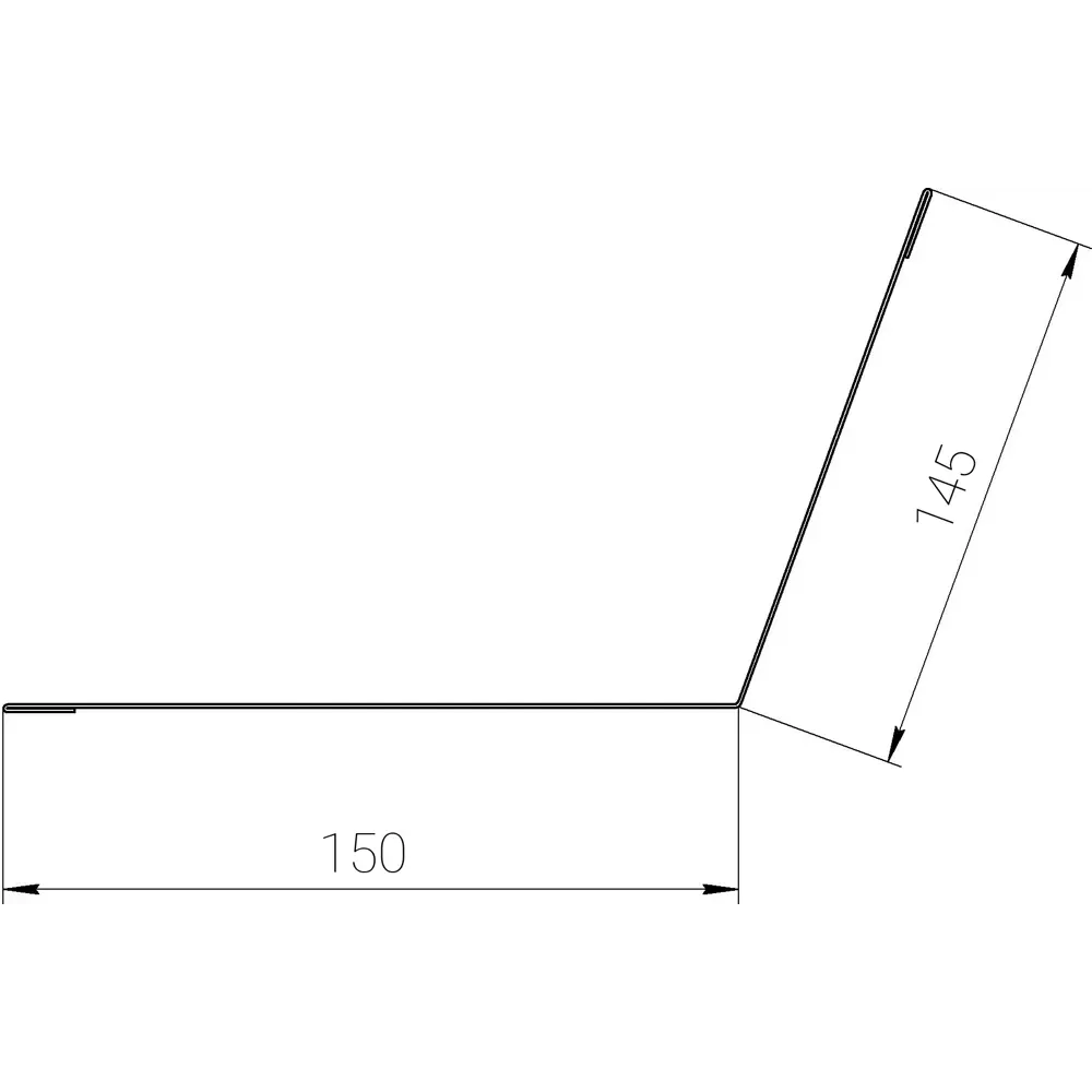 Планка примыкания верхняя 150x145 мм 2 м 0.4мм RAL 6005 Зеленый ТАВРОС STLM-2079932 - Вид №1