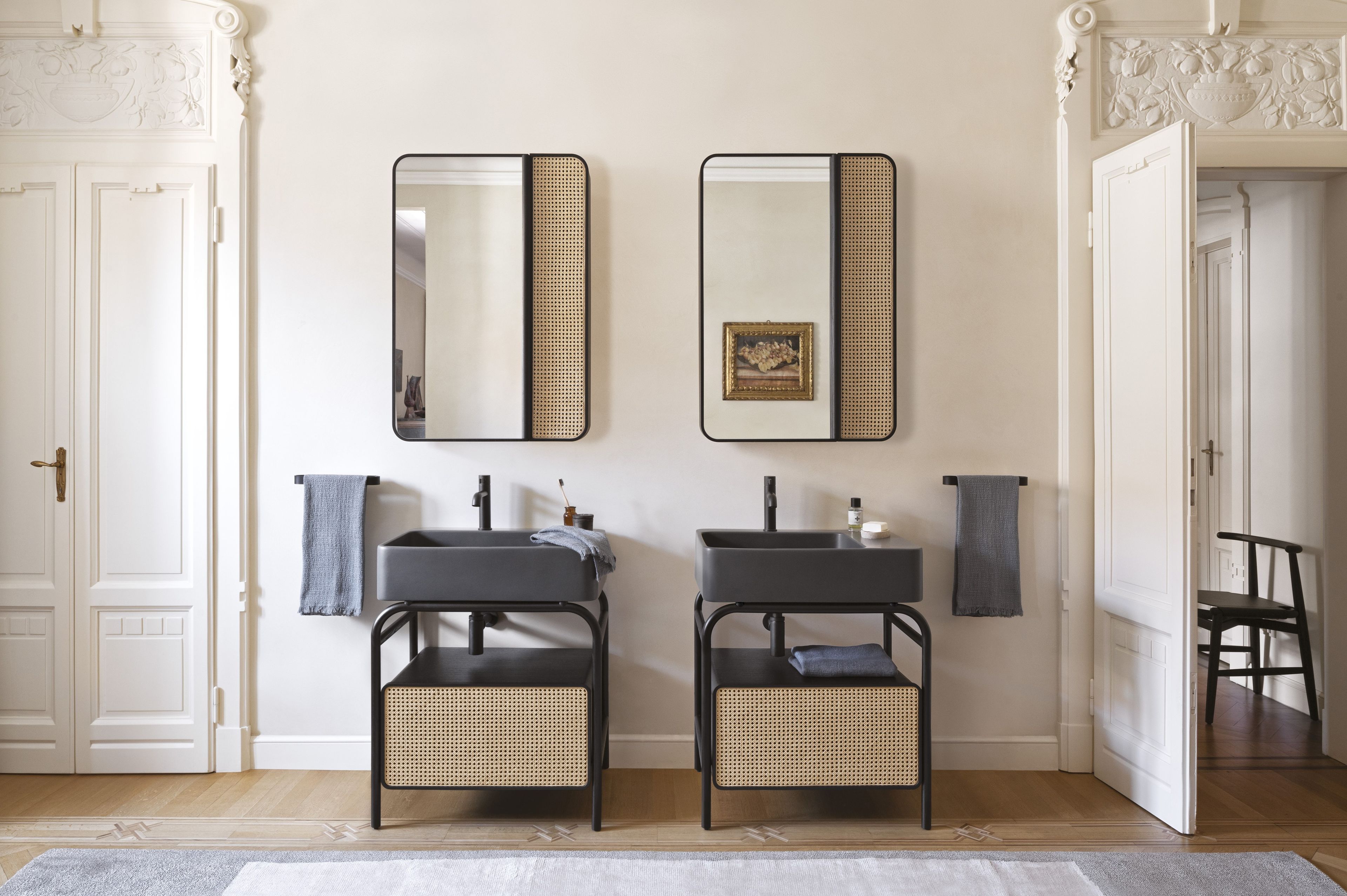 Керамическая и Ясеневая напольная раковина Ceramica Cielo Marcel ARCH-00004257 - Вид №3