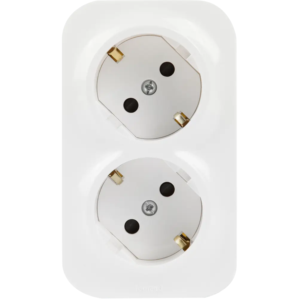 Legrand Quteo - двойная розетка с защитными шторками для открытого монтажа 84793455 STLM-0055197