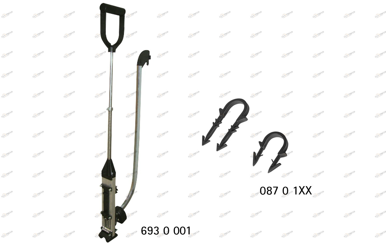 0870158 Монтажные профиля BIS Система якорных фиксаторов для монтажа труб к полу WALRAVEN 