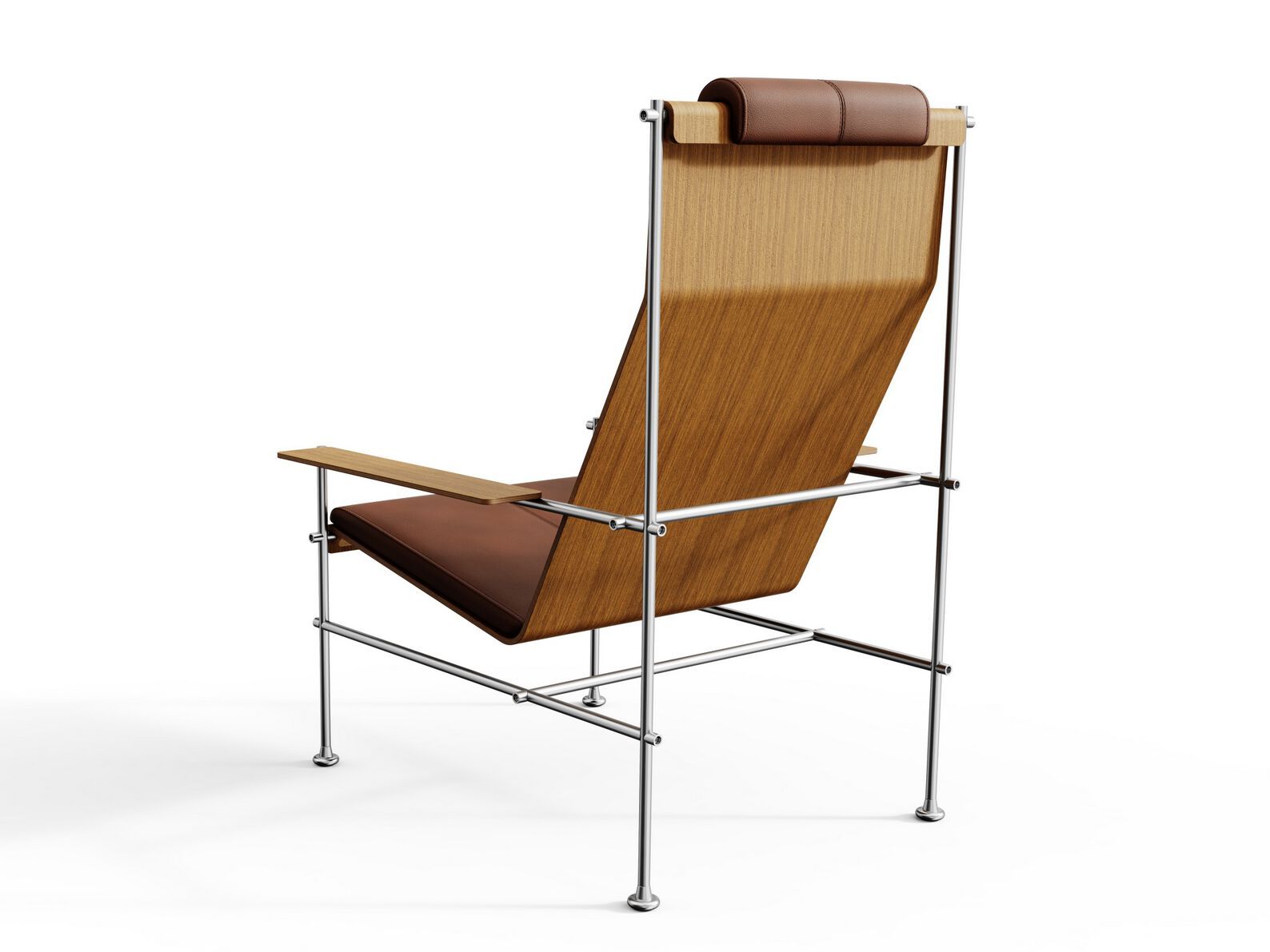 Стальное и деревянное кресло с подлокотниками Bla Station VILLHEM ARCH-00129224 - Вид №3