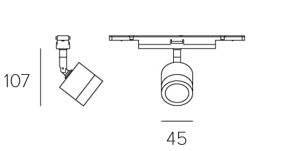 Регулируемый источник освещения алюминиевого трека Letroh VIAVAI ARCH-00005625 - Вид №4