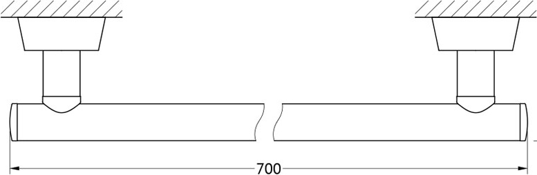 VIZ 033 Штанга для полотенца 70 cm FBS Vizovice - Вид №1