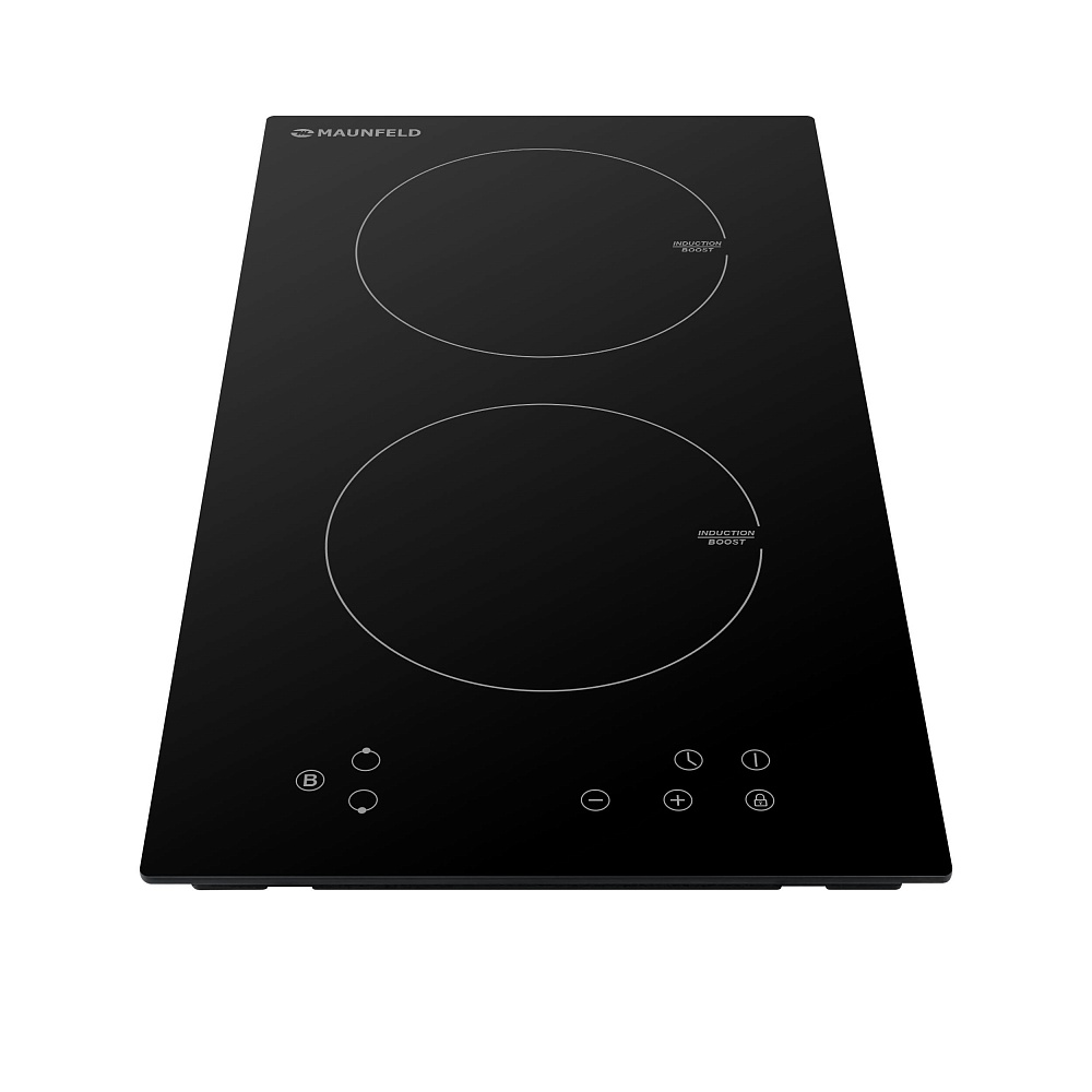 EVI.292-BK Электрическая индукционная панель / домино, • тип: электрическая 30 см • тип установки: независимая • управление: фронтальное, сенсорное • нагревательный элемент: индукция, 2шт • мощность конфорок, вт: 1 2 0 0 /1 5 0 0 (бустер), 1 5 0 0 /2 0 0 Santreyd  - Вид №1