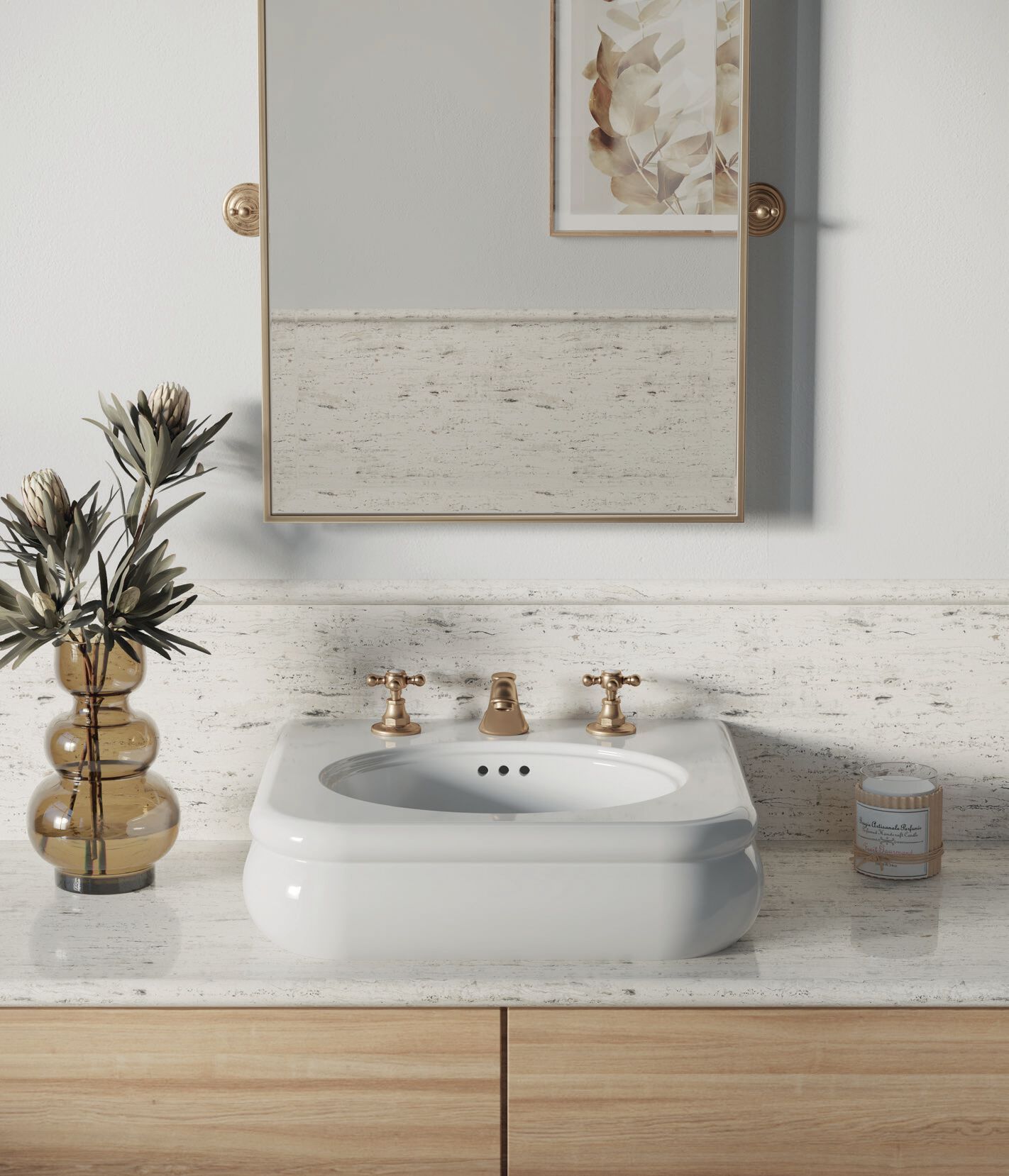 Керамическая подвесная раковина BLEU PROVENCE Romantica ARCH-00147275 - Вид №1