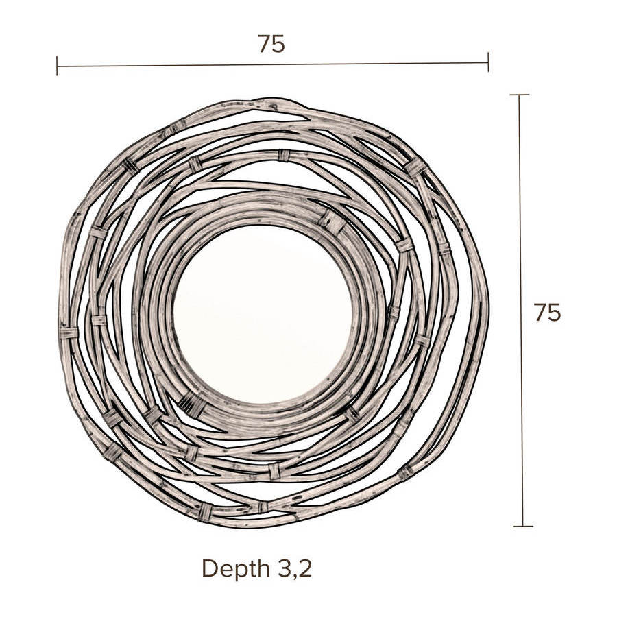 Зеркало Kubu Dutchbone 8100007 - Вид №6