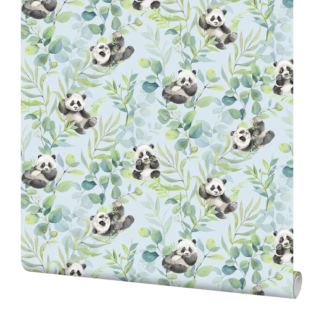 Обои флизелиновые Wall Up Dream Панда голубые 1.06 м 653526 DREAMLAND STLM-2087085