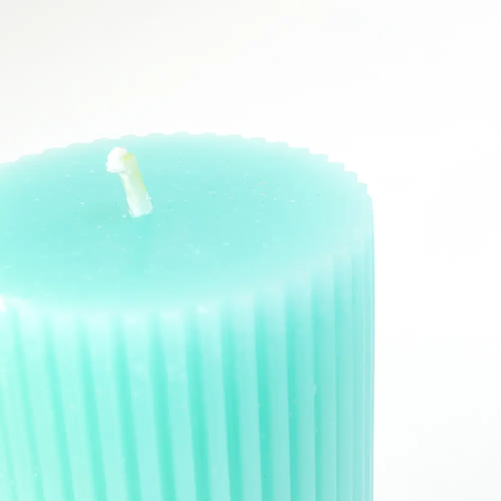 Дизайнерская свеча-столбик Santreyd Ribbed зеленый 20 см 89370277 STLM-0820243 - Вид №1