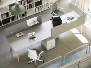 FANTONI Несколько рабочих станций со встроенной полкой Woods