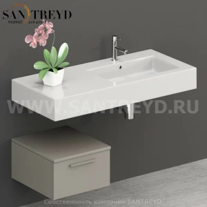 T04552GH2 Столешницы для использования в сочетании с тумбами и открытыми тумбами 45 см серая Globo ARREDO WOOD Италия