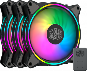 MFL-B2DN-183PA-R1 masterfan mf120 halo, 120mm, 4-pin (pwm), argb, 3 pcs + argb controller Cooler Master