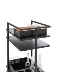 Деревянная тележка для еды