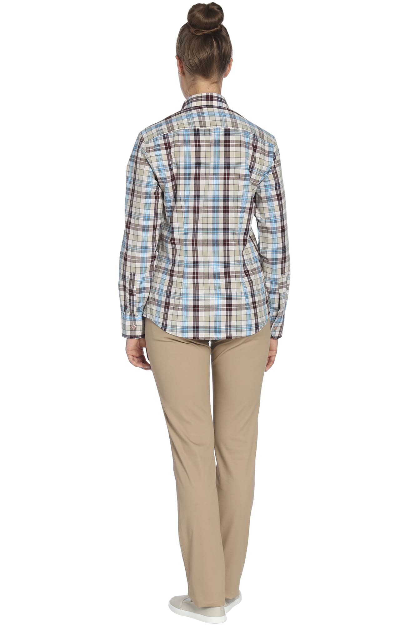 67813 Рубашка в клетку plaid beige (шотландка бежевая) HIPSTER  Толстовки, рубашки, футболки, тенниски  размер 42 (84)  - Вид №3