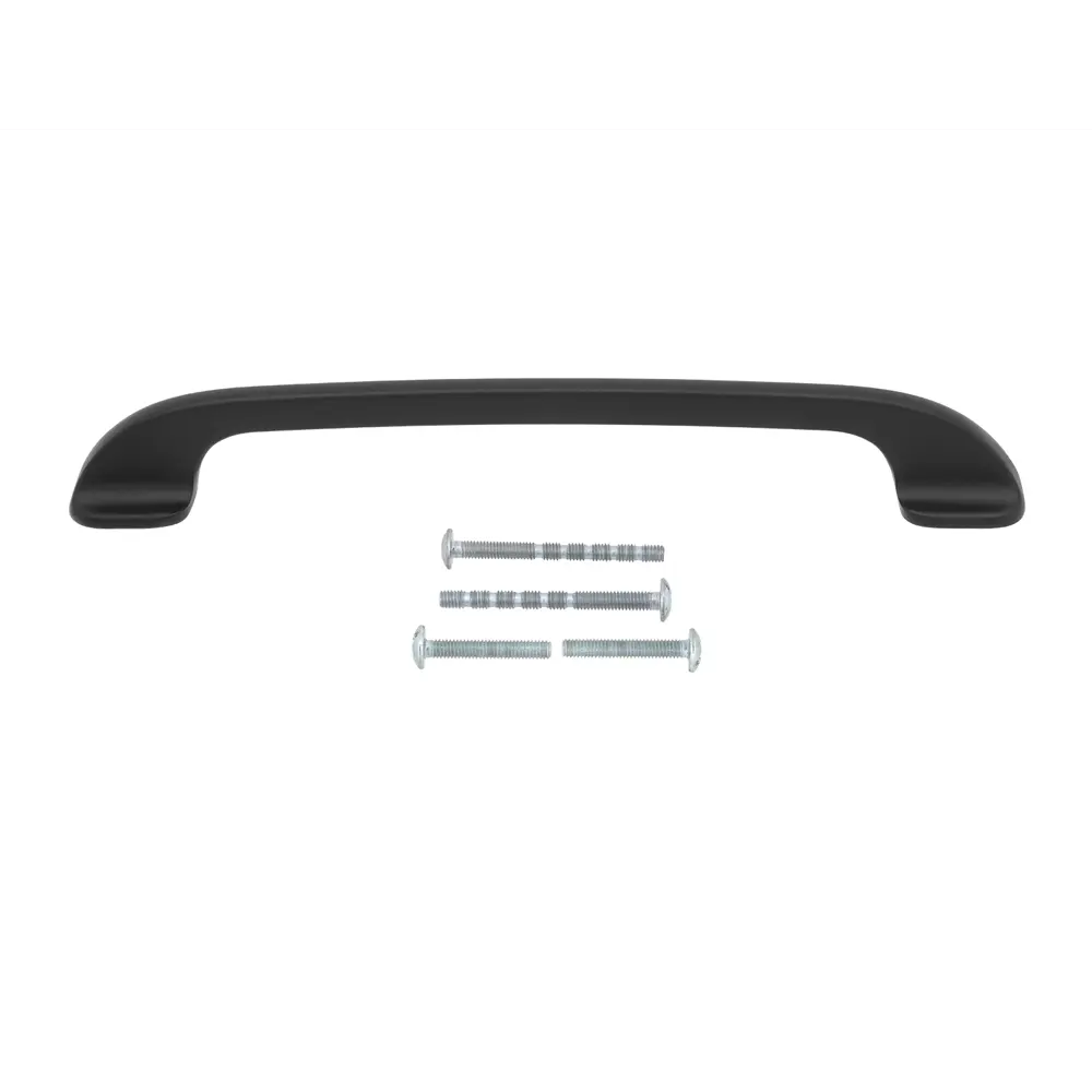 Мебельная ручка-скоба Assistente ЦАМ 160 мм матовый черный PALLADIUM STLM-2156013 - Вид №1