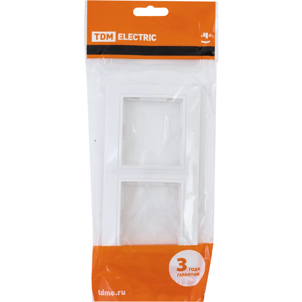 Рамка TDM ELECTRIC для розеток и выключателей горизонтальная белая 85591180 Таймыр STLM-0064406 - Вид №4