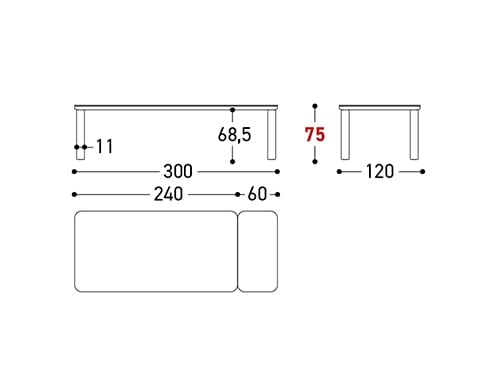 Выдвижной прямоугольный садовый стол Varaschin Customade ARCH-00061802 - Вид №15