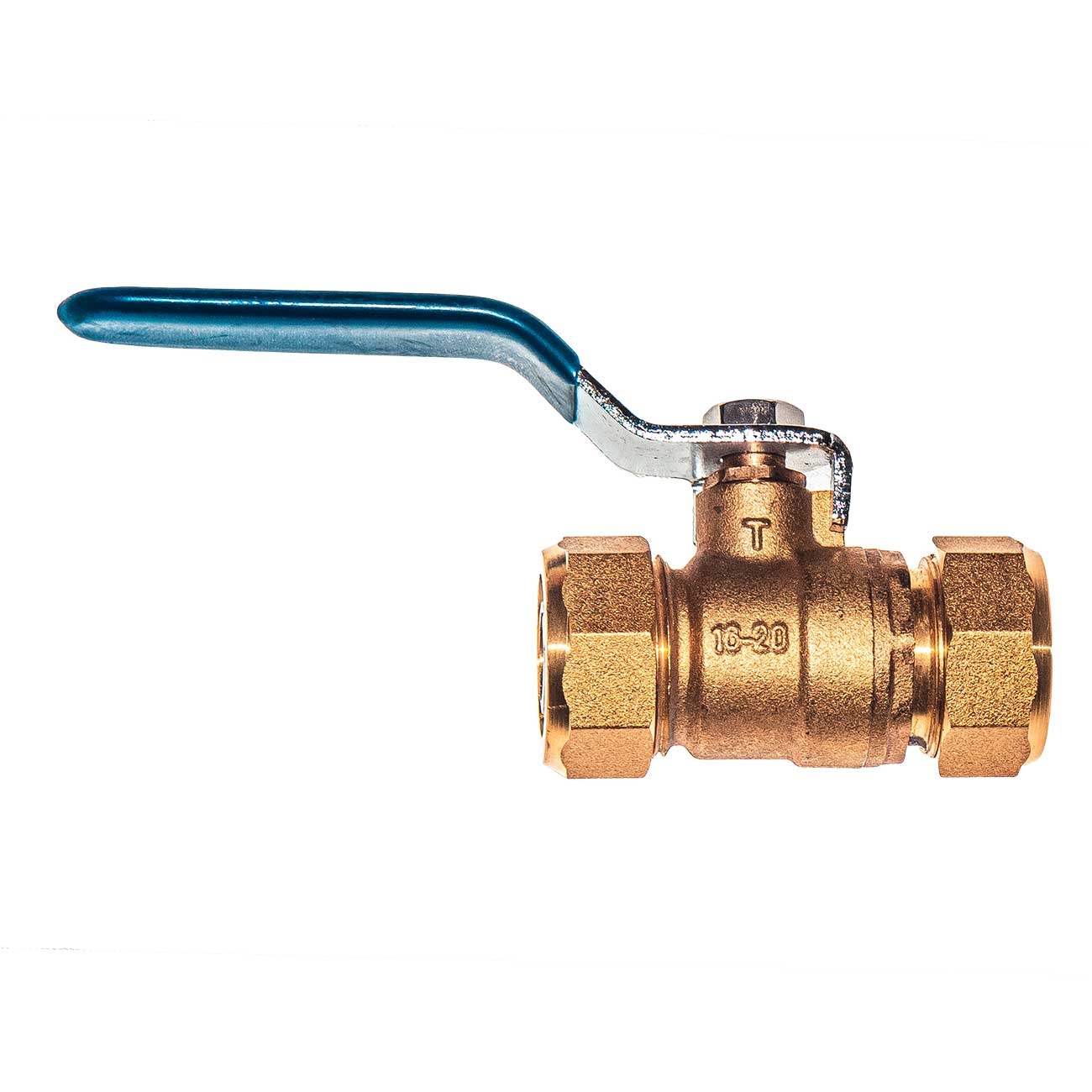 21402 Кран шаровой 16-20мм для металлопластиковых труб прямой, латунь, ручка LAB.Space  - Вид №2