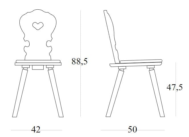 Деревянный стул с мягким сиденьем SIPA Вена ARCH-00147853 - Вид №8