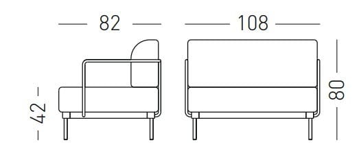 Съемное тканевое кресло с подлокотниками GABER ETESIAN MODULE 2 ARCH-00117663 - Вид №2