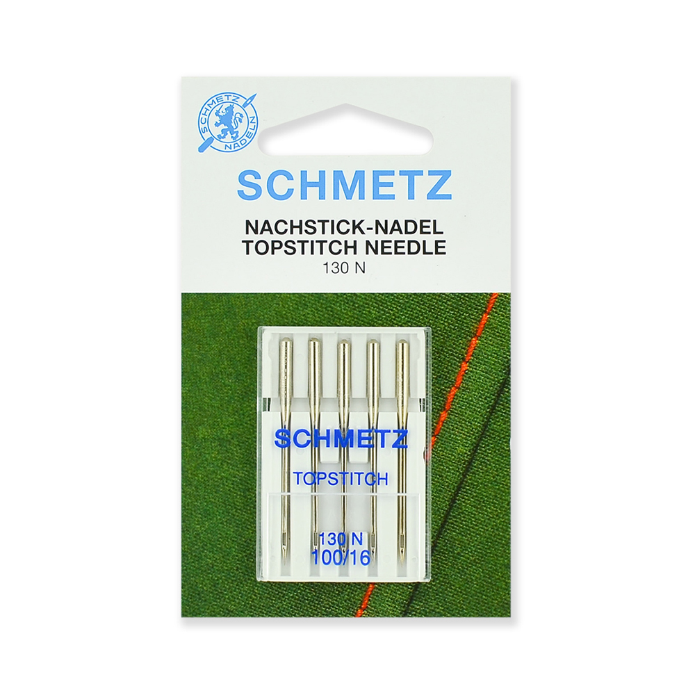 130N NM Иглы для быт. шв. машин Иглы Топ Стич 5 шт №100 Schmetz 