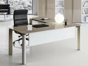 Las Mobili Стол угловой из лакированного стекла Iulio