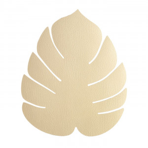 990087 HIPPO gold подстановочная салфетка лист монстеры 42х35 см, толщина 1,6мм;LIND DNA