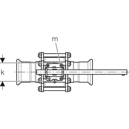 92103 Шаровой кран Geberit Mapress из нержавеющей стали с рукояткой, с двумя пресс-соединениями Geberit  - Вид №8