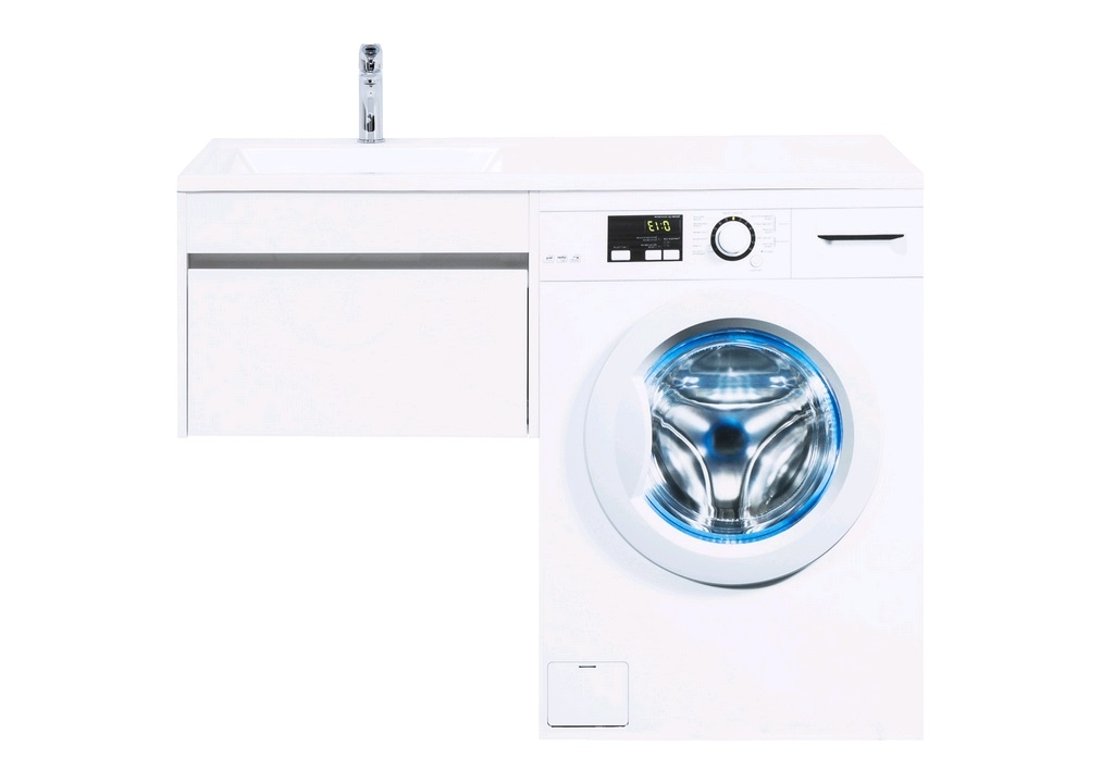 Тумба с раковиной Aquanet Токио 120 L белый (подвесная, 1 ящик) 0023691600235499 - Вид №12