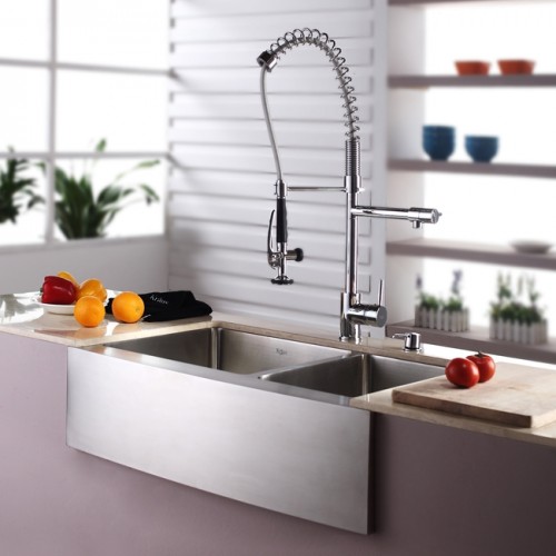 KHF203-33 Мойка кухонная прямоугольная Krausru  - Вид №9