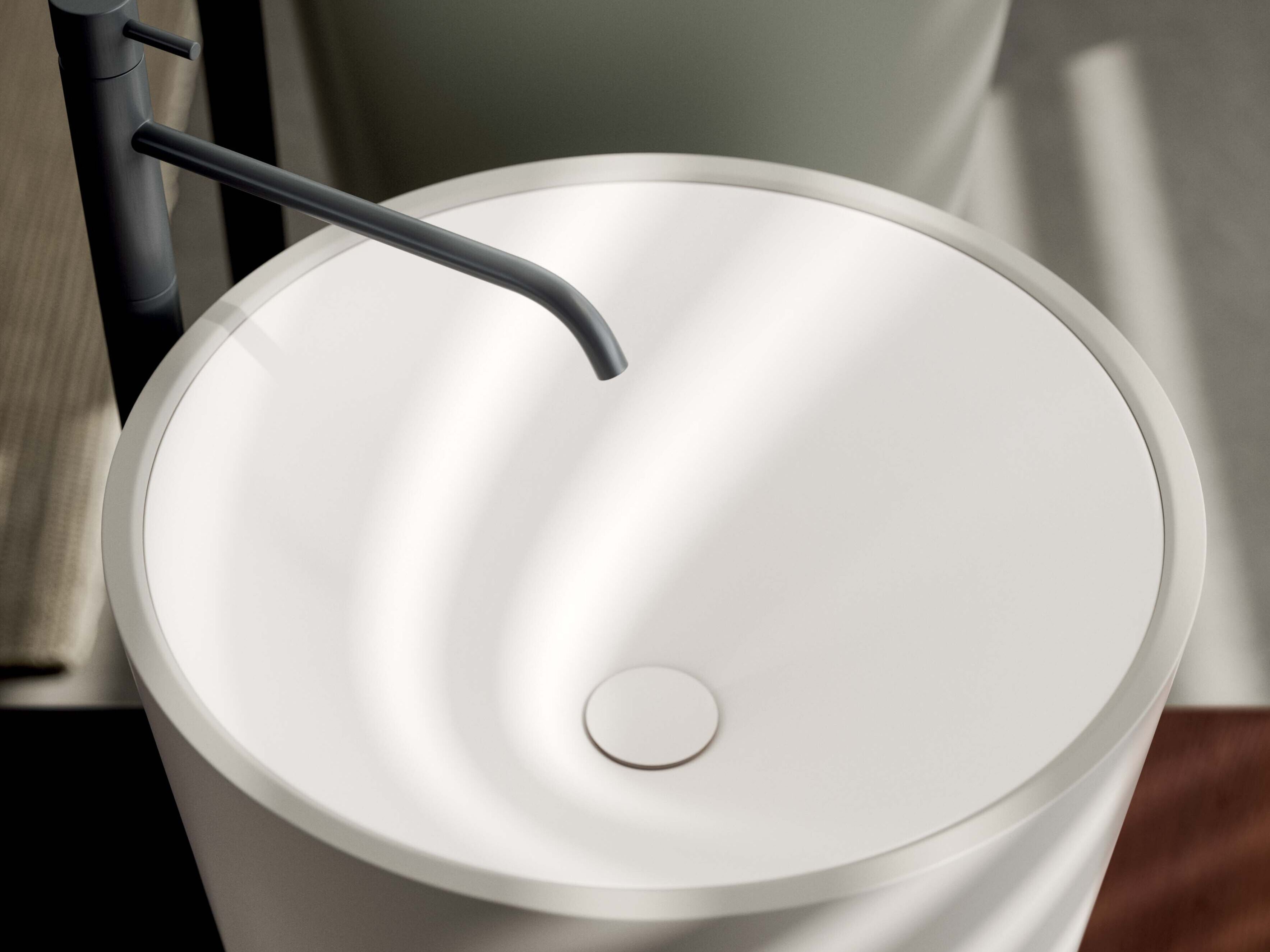 Отдельно стоящий круглый умывальник OASIS профиль ARCH-00020702