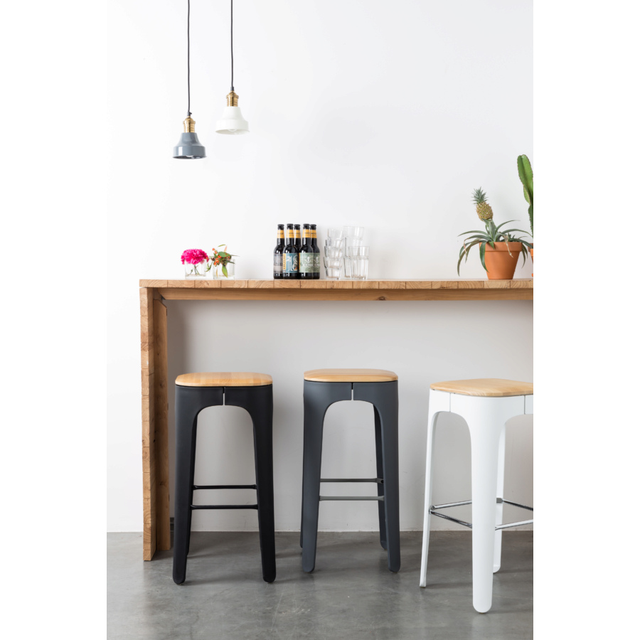 Стул барный Up-High черный White Label Living 1500240 - Вид №1