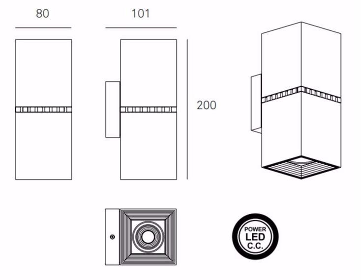 Milan Iluminacion Настенный светильник из алюминия Dau 6836 - 6837 - 6838 - Вид №5