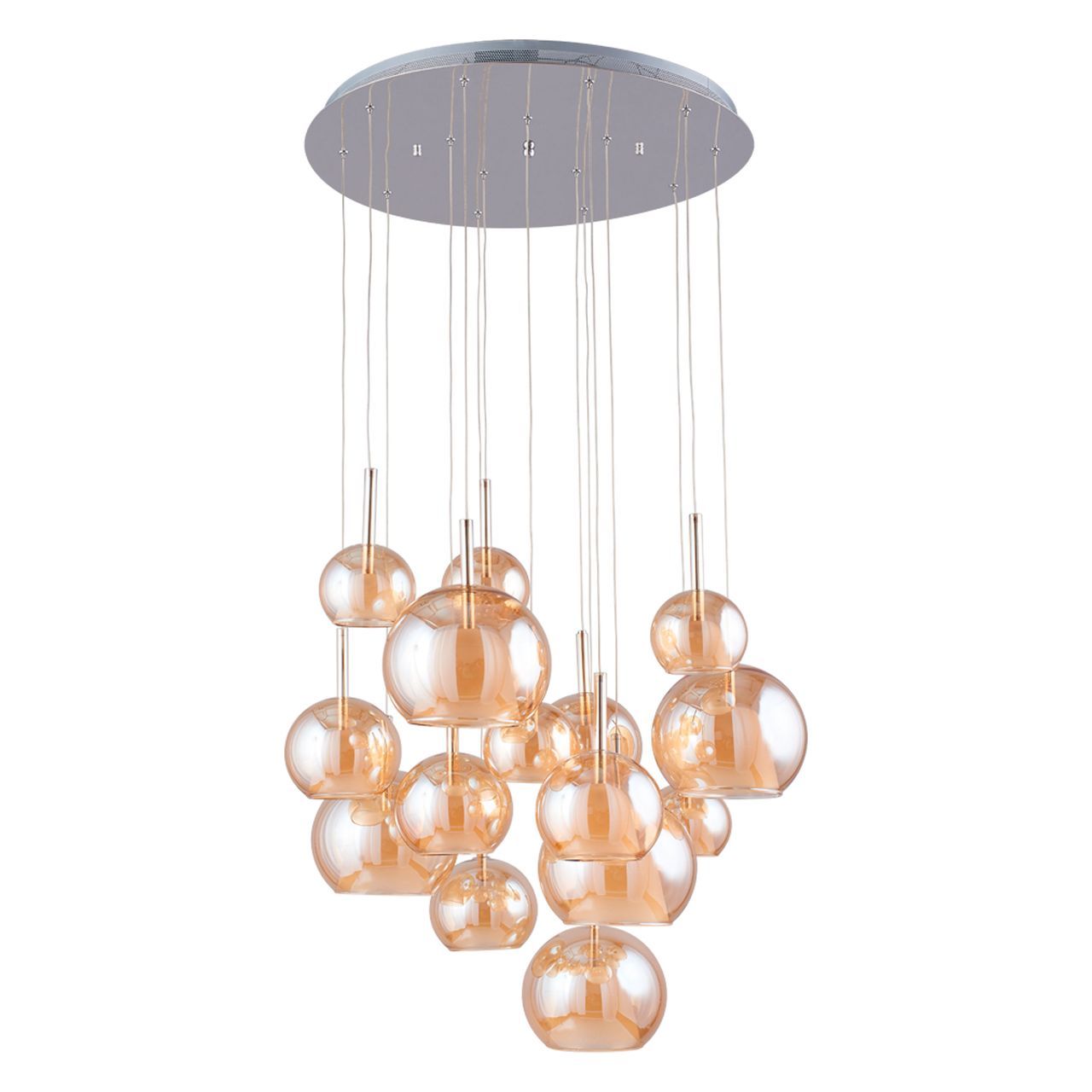 Дизайнерская подвесная люстра Spot Light Bellissima 1111528 бежевая SPOT LIGHT ДИЗАЙНЕРСКИЕ, BELLISSIMA, ШАР 108189 Бежевый  - Вид №1