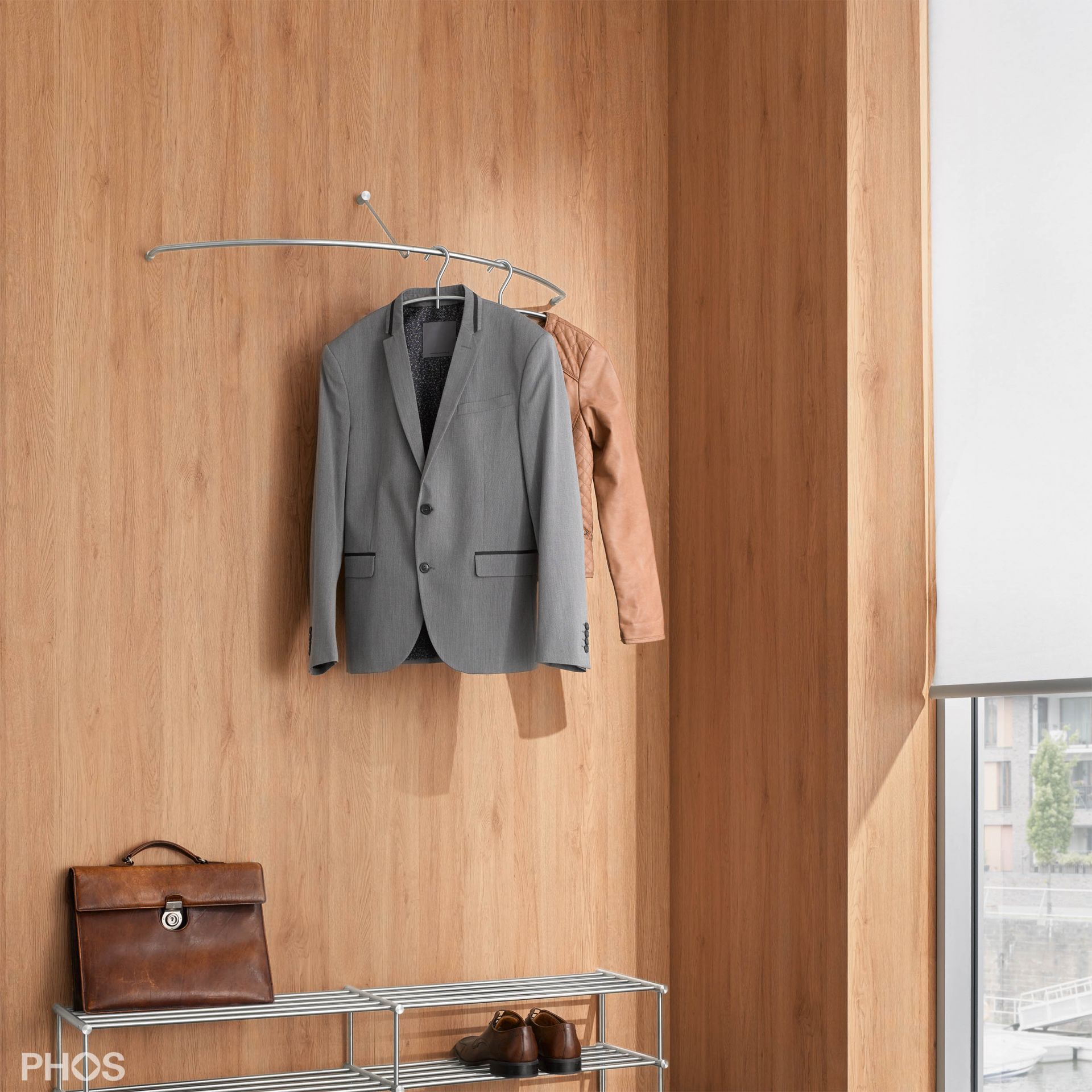 G45 Изогнутый настенный шкаф, вплотную к стене PHOS  - Вид №1