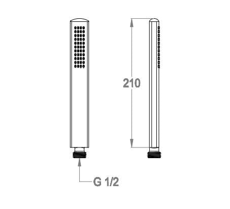 Ручной душ с системой защиты от накипи Fir Italia подъемные стержни ARCH-00114724 - Вид №2