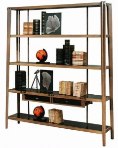 Roche Bobois Открытый двухсторонний книжный шкаф из массива дерева Nouveaux classiques