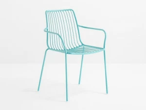 Pedrali Металлический садовый стул с подлокотниками Nolita 3656