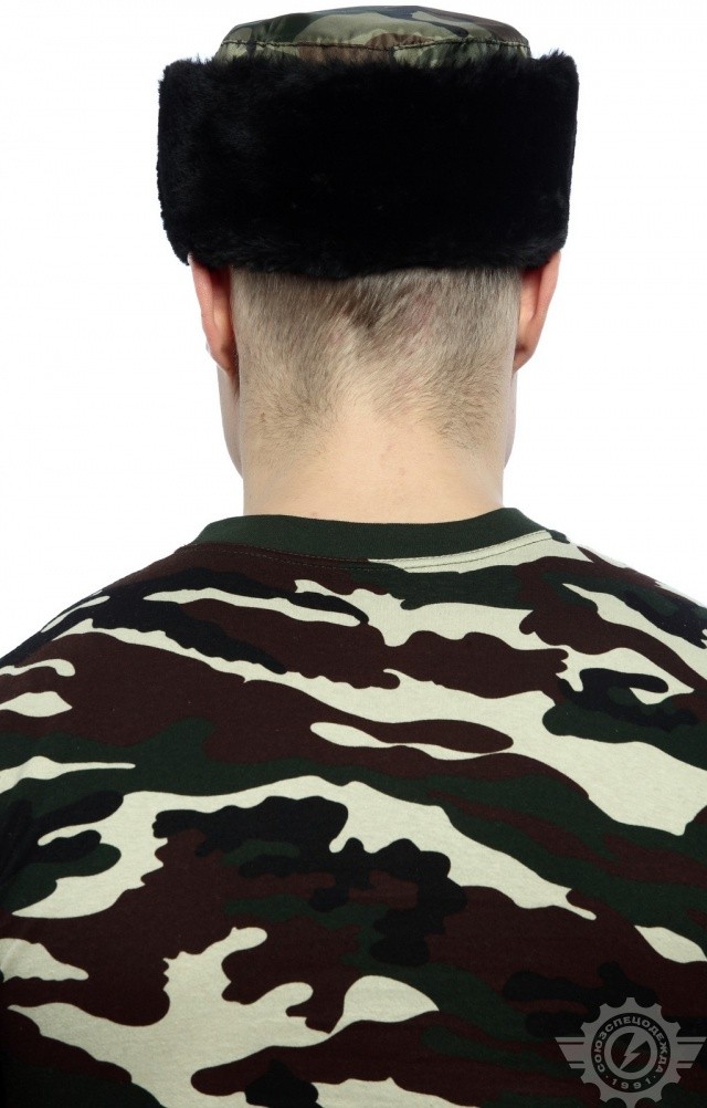 61454 Кепи "Охранник" зимняя камуфляж зеленая  Головные уборы  размер 56 Спецодежда  - Вид №3