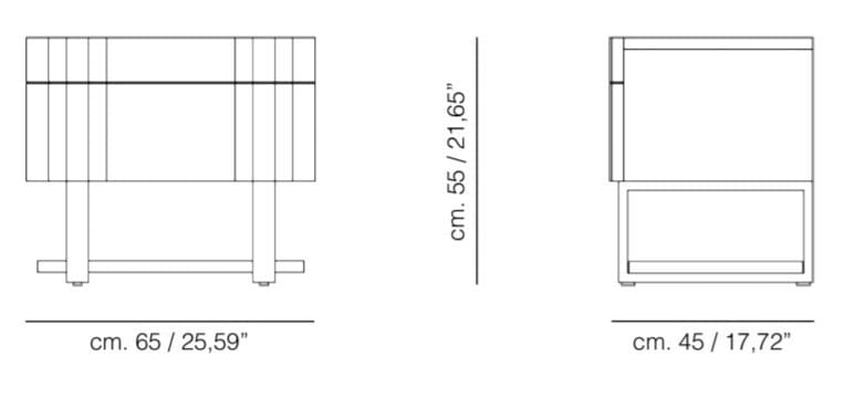 Деревянная прямоугольная тумбочка с ящиками Mantellassi 1926 тиара ARCH-00113350 - Вид №1