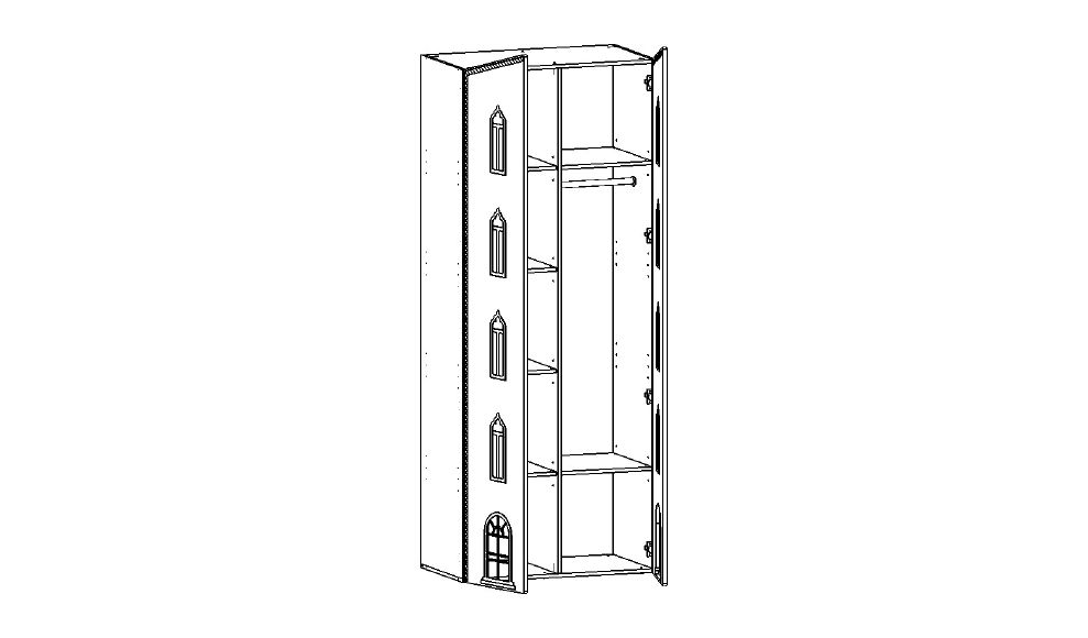 Шкаф двухдверный детский "Венеция-1-XL" МАНДАРИН ВЕНЕЦИЯ 178681 Голубой Santreyd - Вид №3