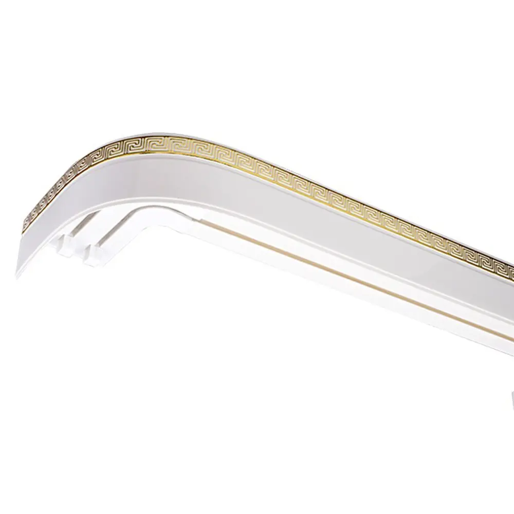 Карниз двухрядный с багетной планкой Греция 300 см белый глянец DOMLEGRAND STLM-2169756