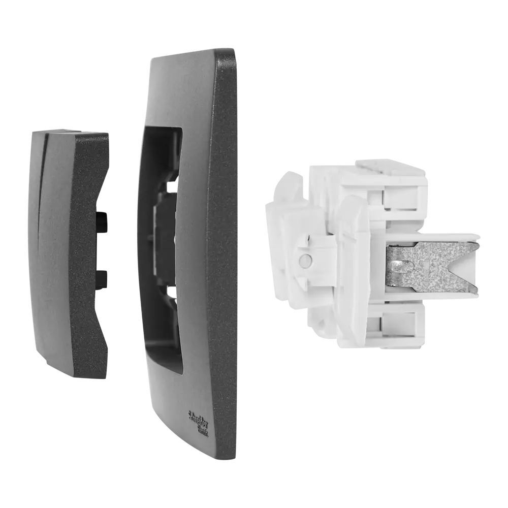Выключатель встраиваемый Systeme Electric Blanca Сх5 2 клавиши цвет антрацит 82454949 STLM-2013998 - Вид №3