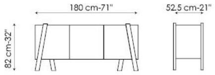 Bonaldo Комод деревянный с распашными дверцами Note sun-id-1385035 - Вид №5
