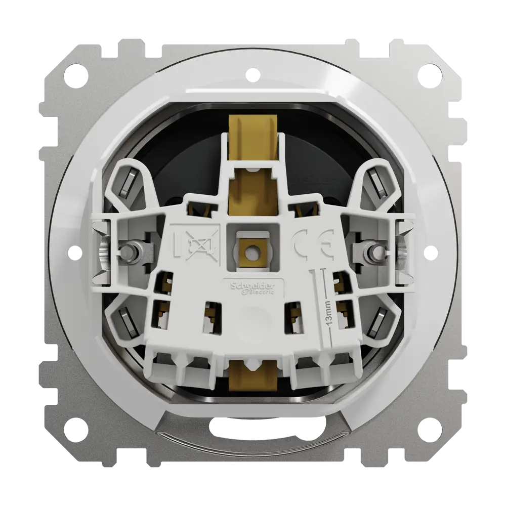 Розетка встраиваемая влагозащищенная Systeme Electric Sedna Design с крышкой IP44, цвет антрацит 84794308 STLM-2045941 - Вид №2