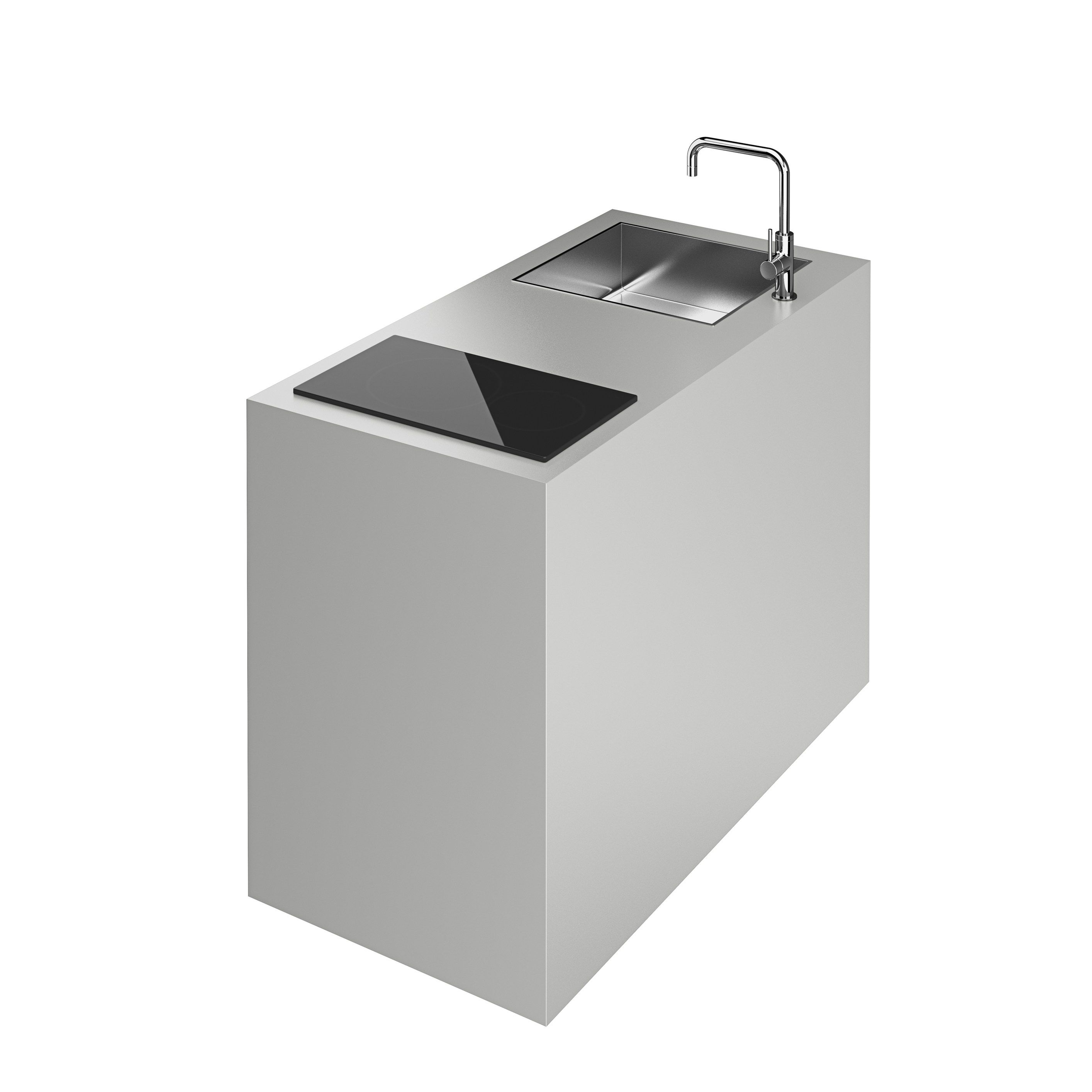 Меламиновая мини-кухня без ручек Miratap ESTICO ARCH-00125152 - Вид №2