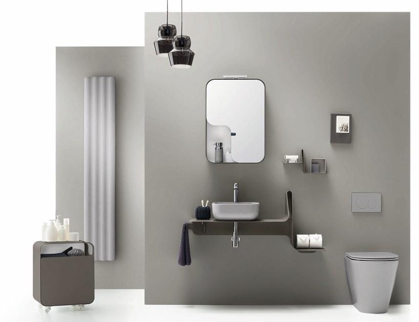 ARBLU Консольная раковина одинарная подвесная из металла Tulip sun-id-1499217 - Вид №1